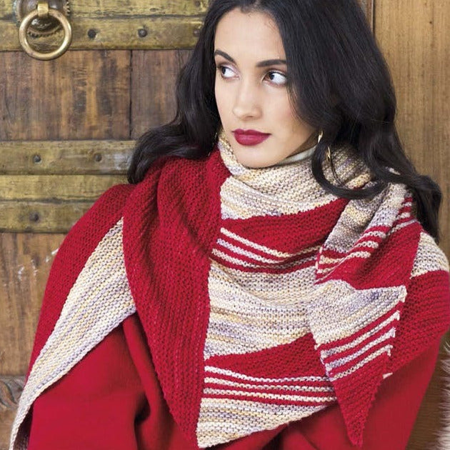 Malabrigo Book 10 Rios High Line Asymmetrical Triangle Scarf