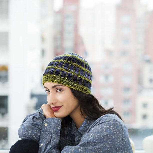 Malabrigo Book 10 Rios Hudson Yards Windowpane Hat