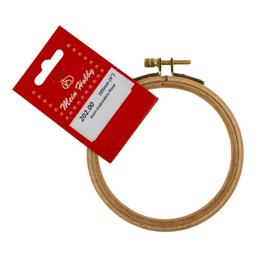 Klass and Gessmann Beechwood 105mm/4 Inch Hand and Machine Embroidery Hoop