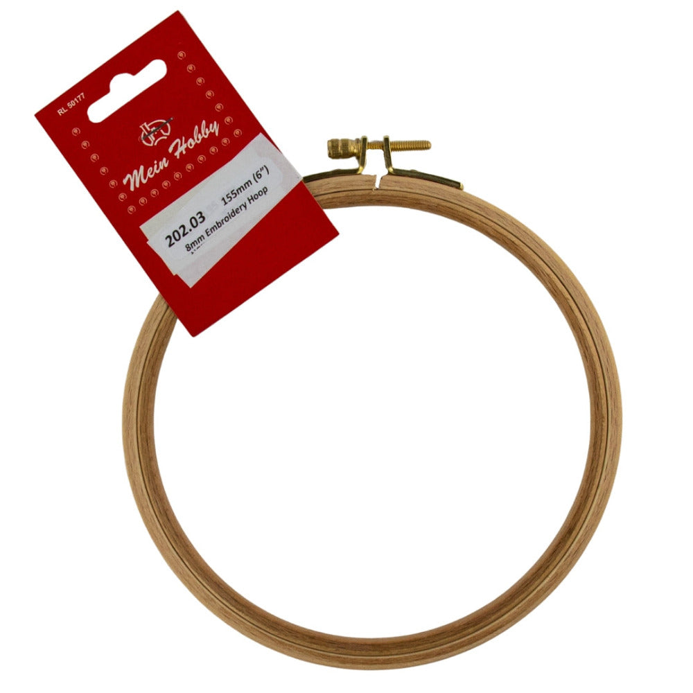 Klass and Gessmann Beechwood 155mm/6 inch Hand and Machine Embroidery Hoop