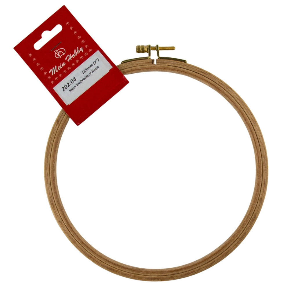Klass and Gessmann Beechwood 185mm/7 Inch Hand and Machine Embroidery Hoop