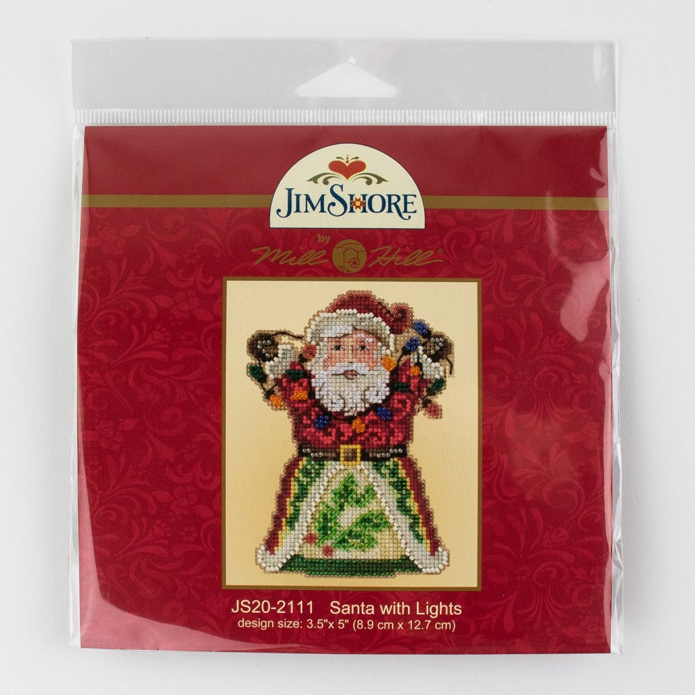 Mill Hill JS20-2111 Jim Shore Santa With Lights Counted Cross Stitch Kits