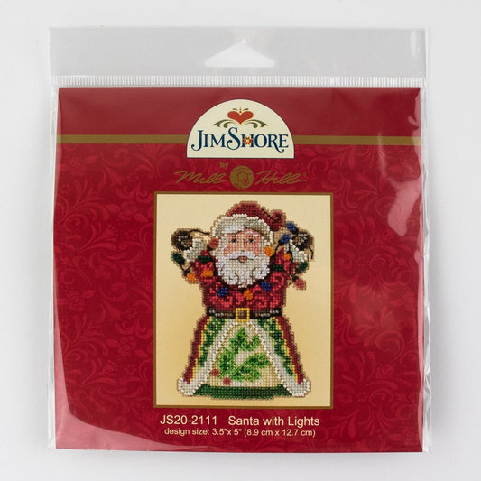 Mill Hill JS20-2111 Jim Shore Santa With Lights Counted Cross Stitch Kits