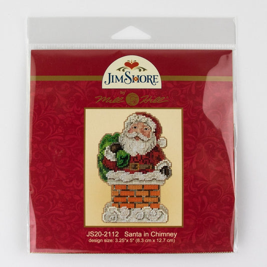 Mill Hill JS20-2112 Jim Shore Santa in Chimney Counted Cross Stitch Kit