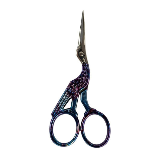 Premax Opal Purple/Blue Stork 3-1/2 Inch/8.89cm Embroidery Scissor