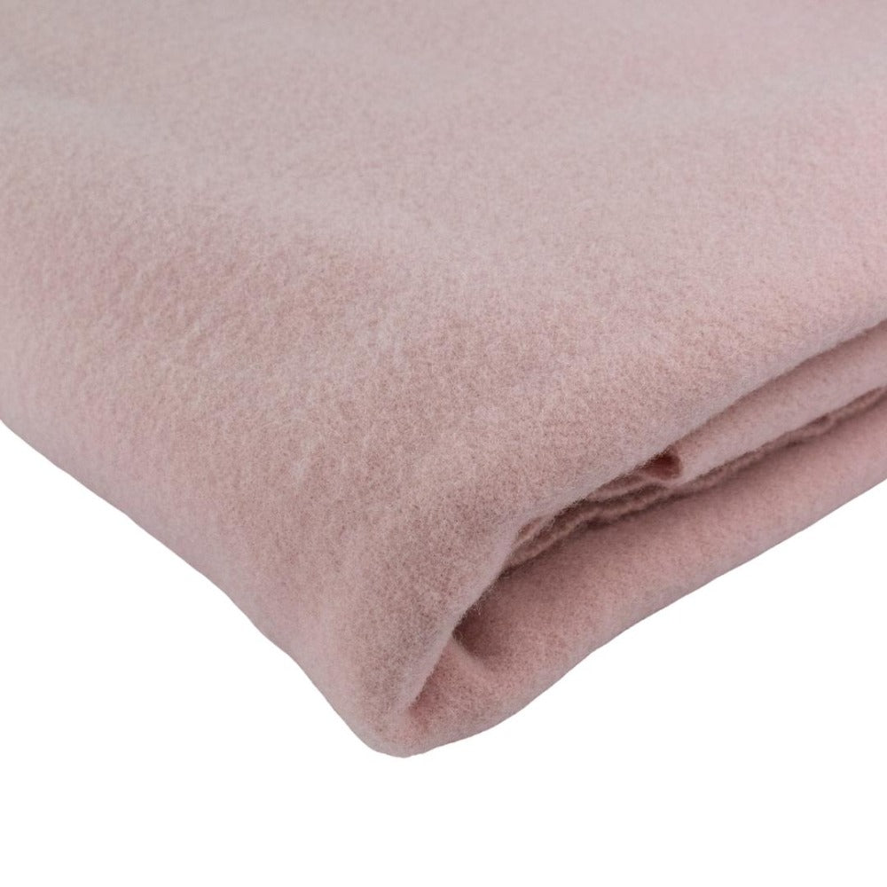 Pure Merino Wool Cot Size Blanket Baby Pink