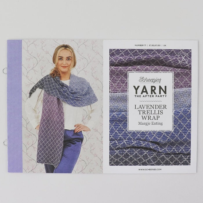 Scheepjes Yarn The After Party 71 "Lavender Trellis Wrap" Knitting Pattern