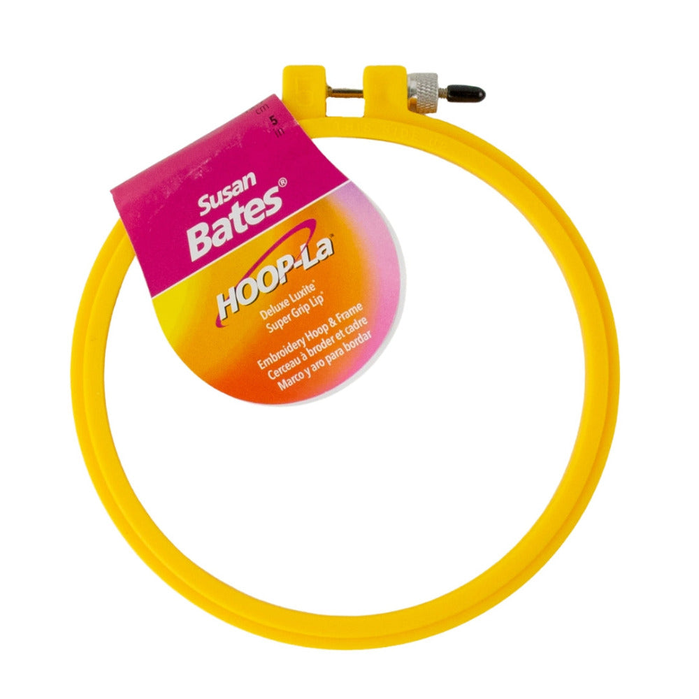 Susan Bates Hoopla Brights 12.7cm/5 Inch Embroidery Hoop Yellow