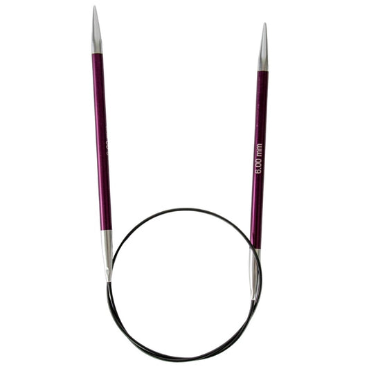 KnitPro Zing Fixed Circular Knitting Needle 6.00mm/60cm