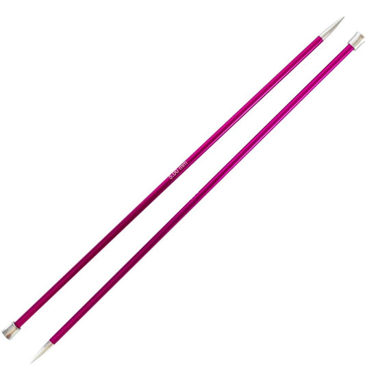 KnitPro Zing Aluminium Single Point Straight Knitting Needles 5.0mm/25cm