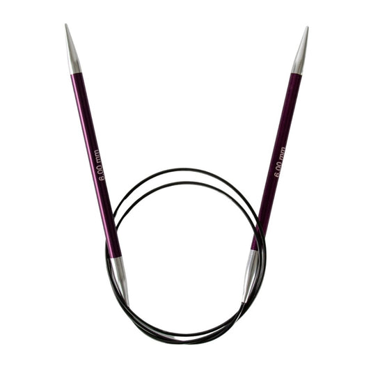 KnitPro Zing Fixed Circular Knitting Needle 6.00mm/80cm
