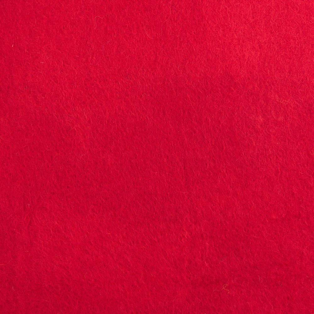 Nepalese Pure Wool Felt Red 30cm x 30cm