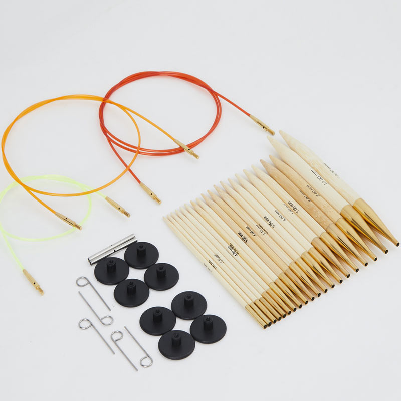 KnitPro Bamboo Interchangeable Circular Knitting Needle Deluxe Set