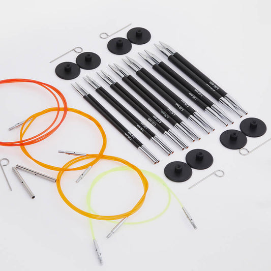 KnitPro Karbonz Interchangeable Circular Knitting Needles Deluxe Set