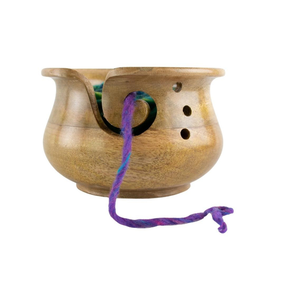 Susan Bates 14500 Mango Wood Yarn Bowl